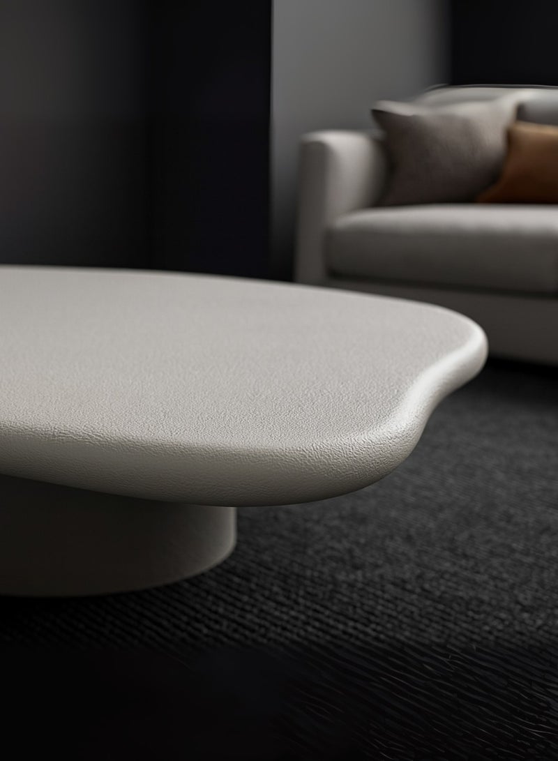 Karnak Halo Modern Beige Coffee Table with Dual Cylinder Base – Minimalist Luxury Center Table for Living RoomRoom Balcony Garden, Living Room Table Bedroom Size 90x35x150cm - Image 4
