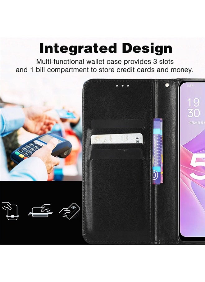 Generic - Shockproof Flip Wallet Case With Stand for  vivo V30 Lite 5G - Black - Image 1
