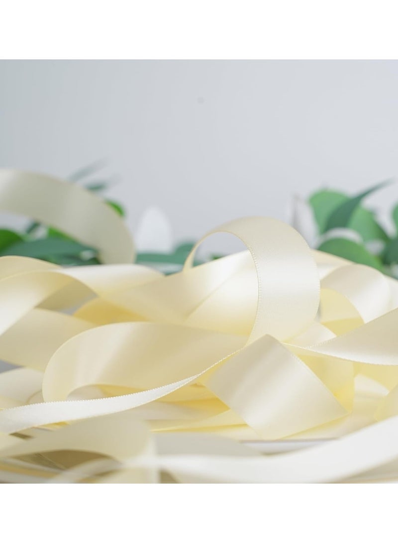 شريط ساتان 10 قطع بعرض 10 مم بلون كريمي - Image 5