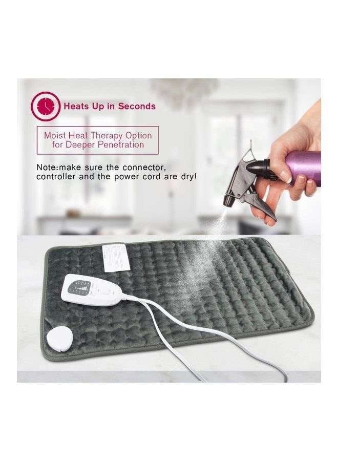 Electric Heating pad for Back/Shoulder/Neck/Knee/Leg Pain Relief, 6 Fast Heating Settings, Auto-Off, Machine Washable, Moist Dry Heat Options - Image 4