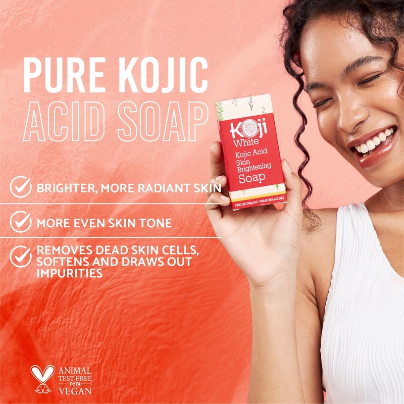 Koji White Pure Kojic Acid Soap | Glycerin Soap Bar for Gentle Skin Brightening and Exfoliation with Tea Tree, Coconut Oil, Hyaluronic Acid & Vitamin C, Vegan, 2.82 oz - Image 5