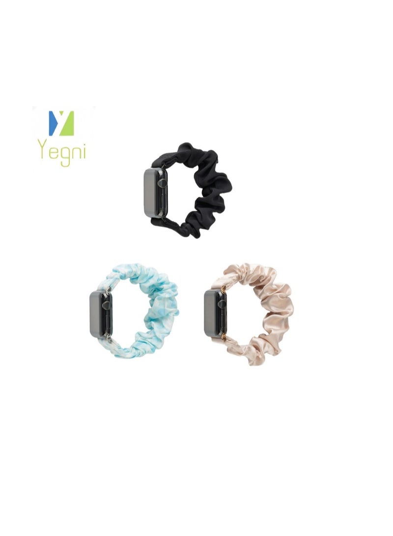 Yegni 3PCS Compatible with Apple Watch hairband elastic nylon watch band - Image 1
