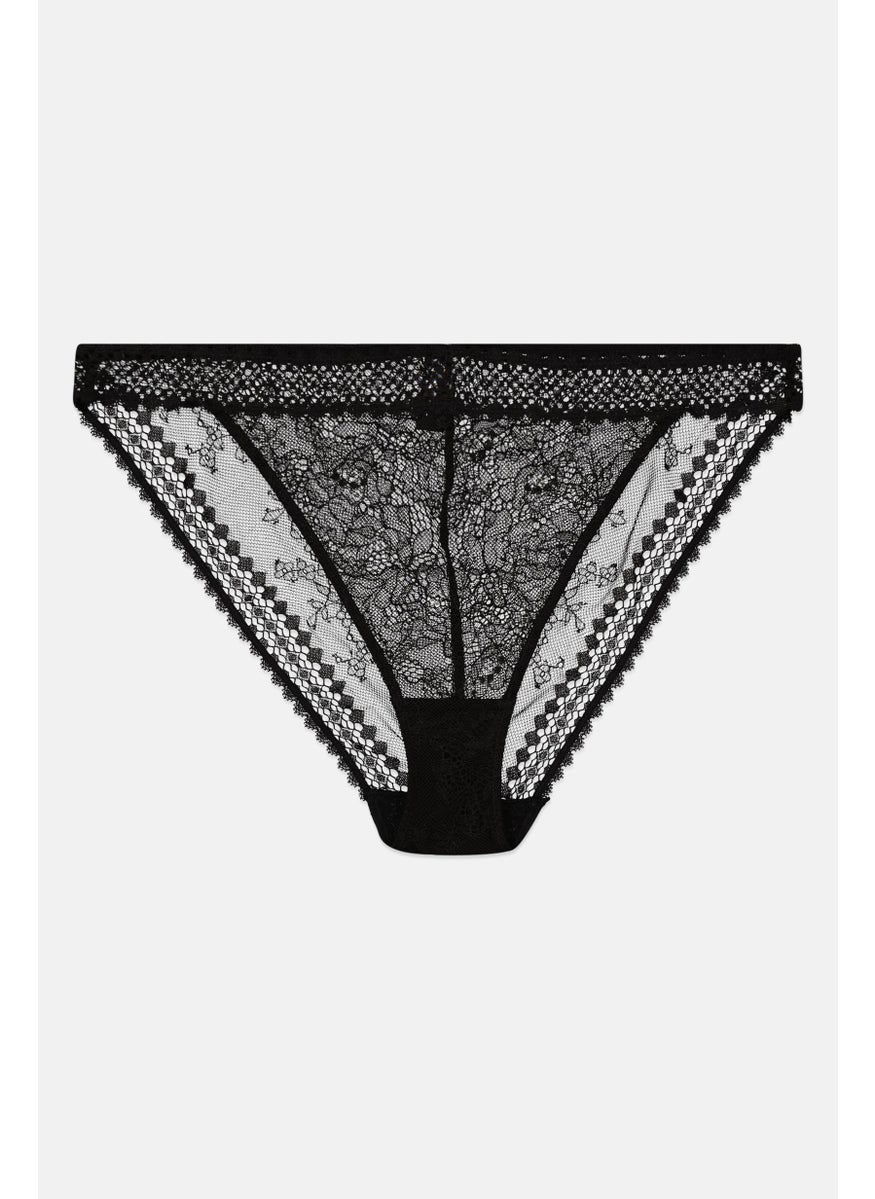 Etam Women Lace Pull On Panties Black  - Image 1