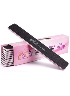 Pana 10Pcs Pana Jumbo Doublesided Emery Nail File For Manicure Pedicure Natural And Acrylic Nails Black (Grit 100100)  - Image 1