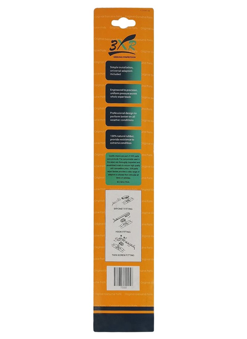 3XR - Car Wiper Blades 22" 550mm Professional Grade 2 Pcs Set Universal Car Wiper Blades - Image 1