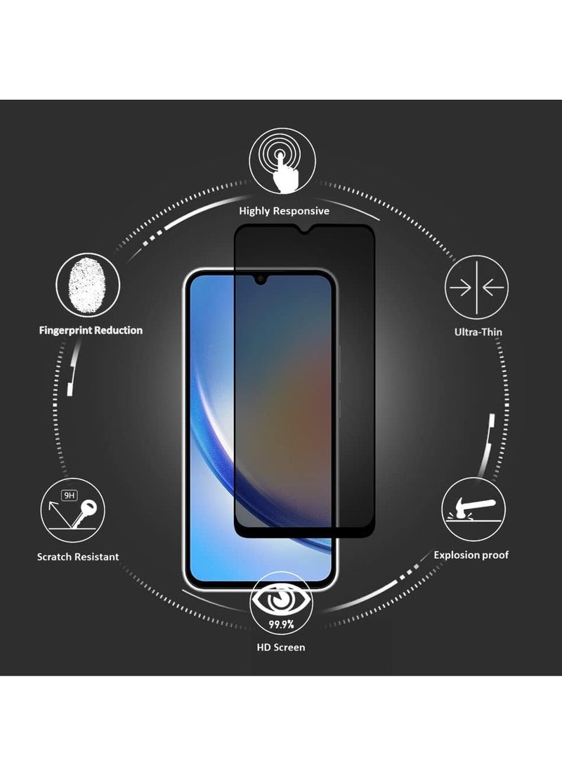 ميجوفاست واقي شاشة للخصوصية لهاتف Samsung Galaxy A34 5G من الزجاج المقسى للخصوصية، حافظة فيلم شاشة الخصوصية صديقة للبيئة 9H صلابة مضادة للخدش ومضادة للتجسس من الزجاج المقوى لهاتف Galaxy A34 5G - Image 1