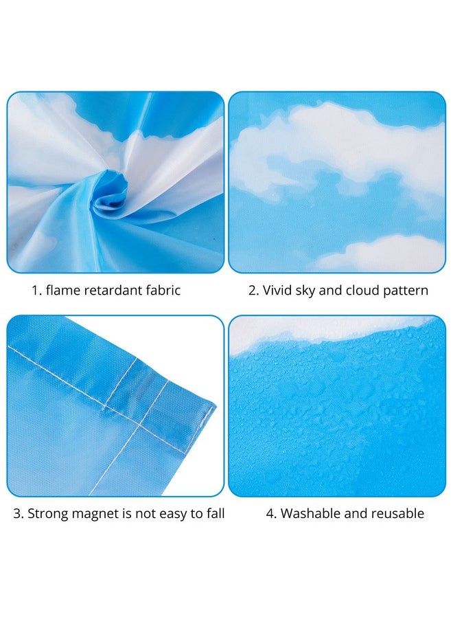 Hortsun Hortsun 6 Pcs Fluorescent Light Covers Magnetic, Classroom Fluorescent Magnetic Filters, Magnetic Ceiling Light Covers Classroom Light Covers for Office Classroom Home(Sky Cloud, Sky Cloud)  - Image 3