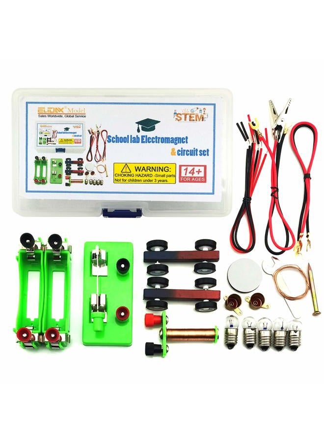 EUDAX DIY Physics Experiment Model Kit Electromagnetic Materials Electromagnet and Basic Electricity Discovery Circuit for School Lab Creative Educational Science Projects Teaching Equipment - Image 1