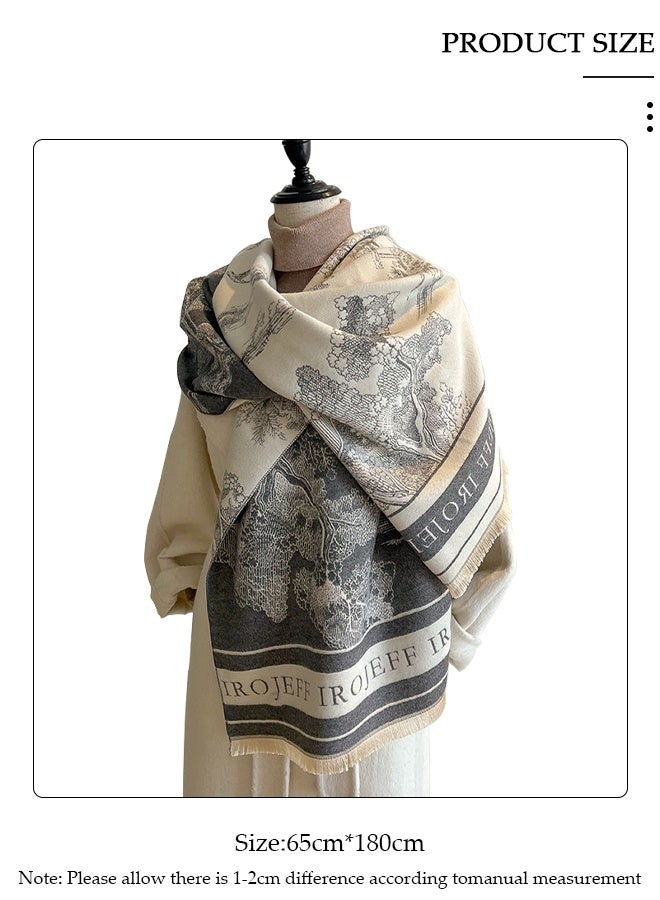 DUNISO Women's Scarves Air-Conditioned Room Shawls Neck Protectors Coat Windbreakers Cardigan Windbreakers Office Warmth Neck Protectors Scarves - Image 2