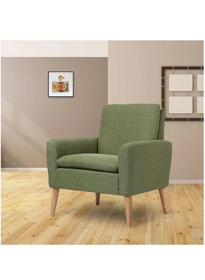 Al Home Fresh Green Linen Chair Swedish Wood By Alhome 80x85 cm 