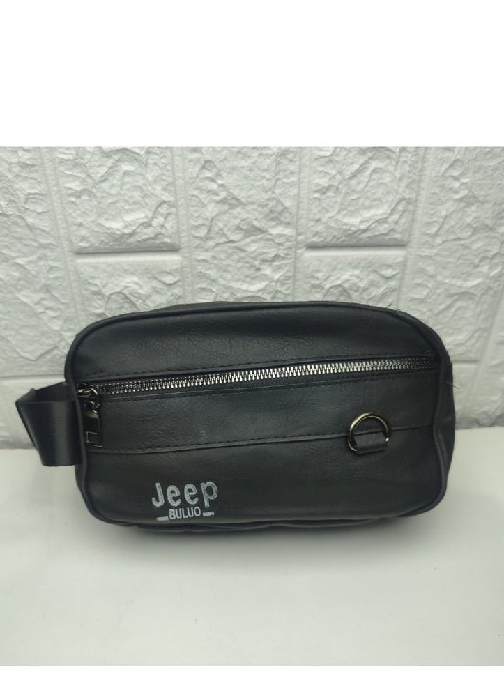 Jeep Buluo Multi-pocket handbag, high quality leather-Black  - Image 1