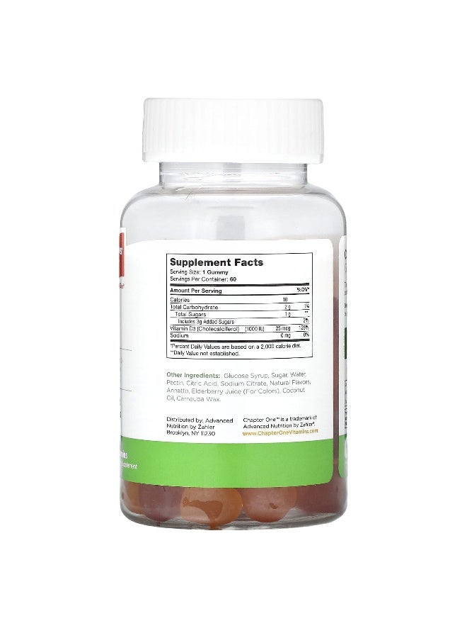 Chapter One Chapter One, Vitamin D3, 25 mcg (1,000 IU), 60 Gummies  - Image 2