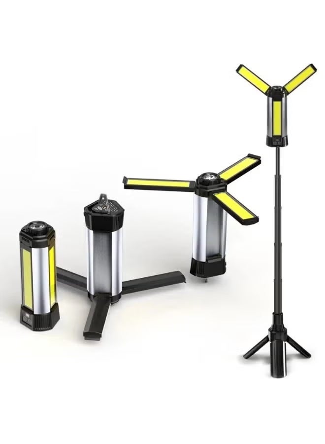 جاجيك High Quality 2000 Lumens Portable LED Work Light with Type-C Rechargeable Battery, Adjustable Stand, Waterproof and Durable Design, Powerful Floodlight for Outdoor Activities, Garage, Camping, Emergency Use, Construction, Home Repairs, and Night Work - Image 1