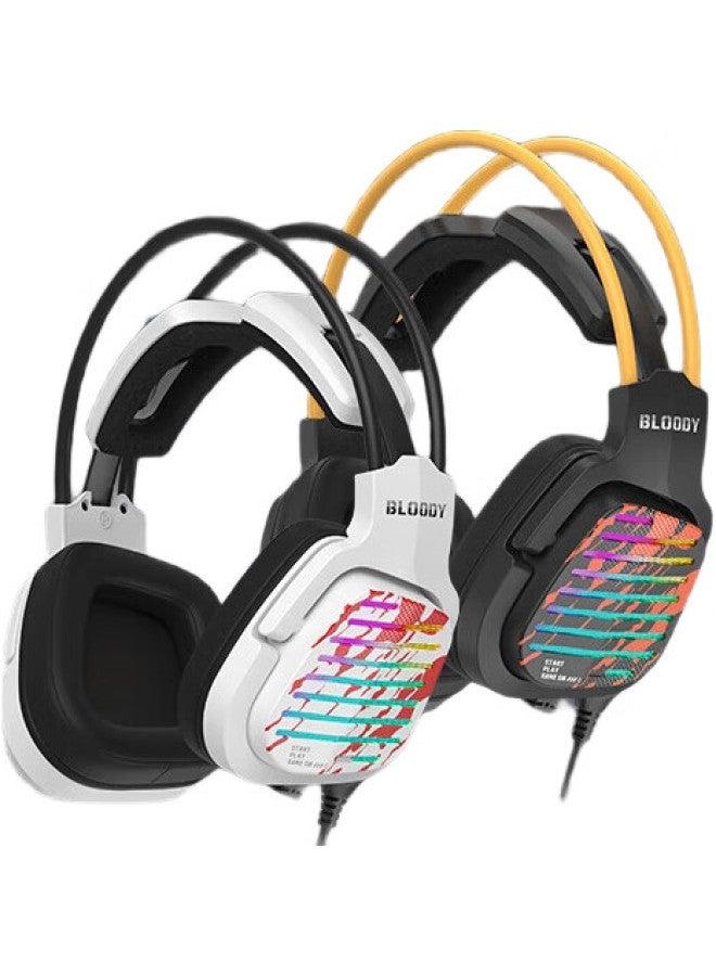 A4TECH A4Tech G565 Wired Gaming Headset Headphones Blood Hand Ghost Usb 7.1 Sound With Mic Computer Headset Noise Cancelling Chicken Eating Csgo Gaming Headset Flame Red - Image 2