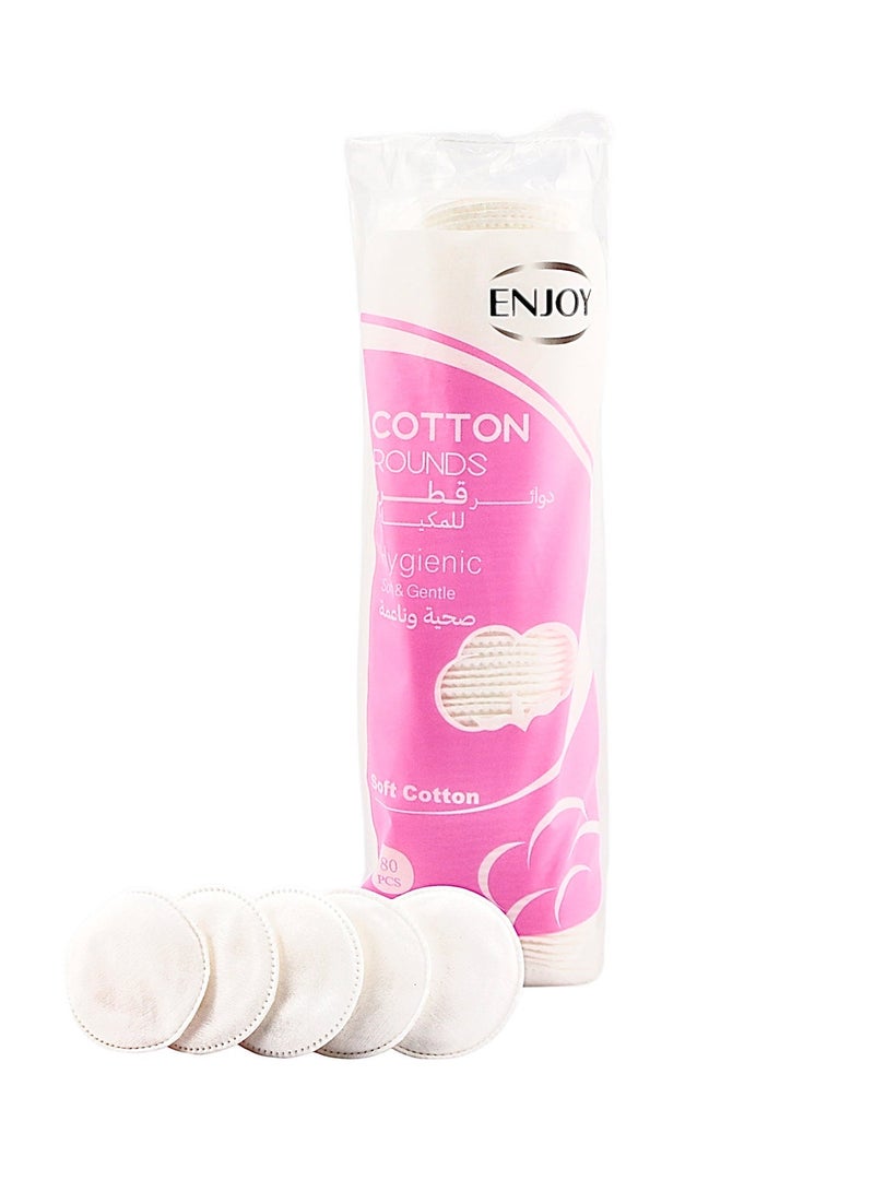 إنجوي مجموعة Enjoy أقراص قطنية ناعمة للعناية بالبشرة وإزالة المكياج – باندل 4 عبوات (100٪ قطن طبيعي نقي، خالية من النسالة، مزدوجة الملمس، فائقة الامتصاص وآمنة للأطفال والبشرة الحساسة) - Image 5