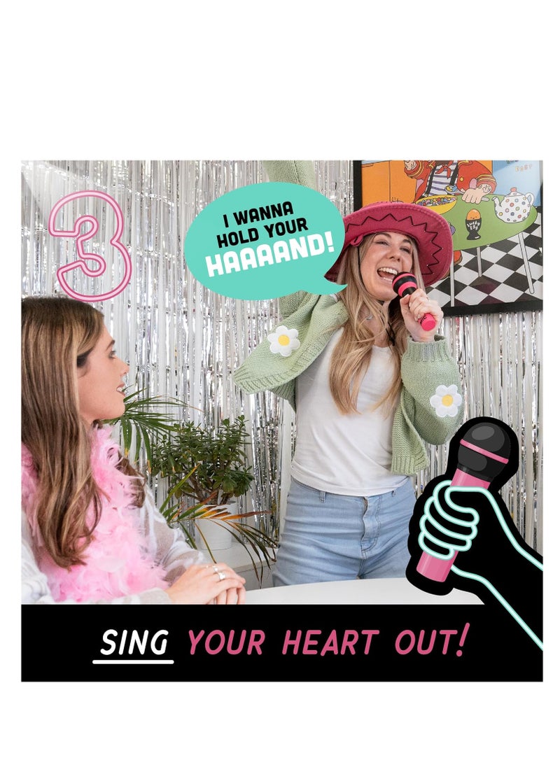 VIRUS GUARD - Lucky Egg Exciting Grab The Mic - The Family Karaoke Game 8+ Year Olds, 2-10 Players - Board Game for Bad Singers - 250 Lyric Cards for Fun Hilarious Games Night, Birthday Party, Kids Gift - Image 1