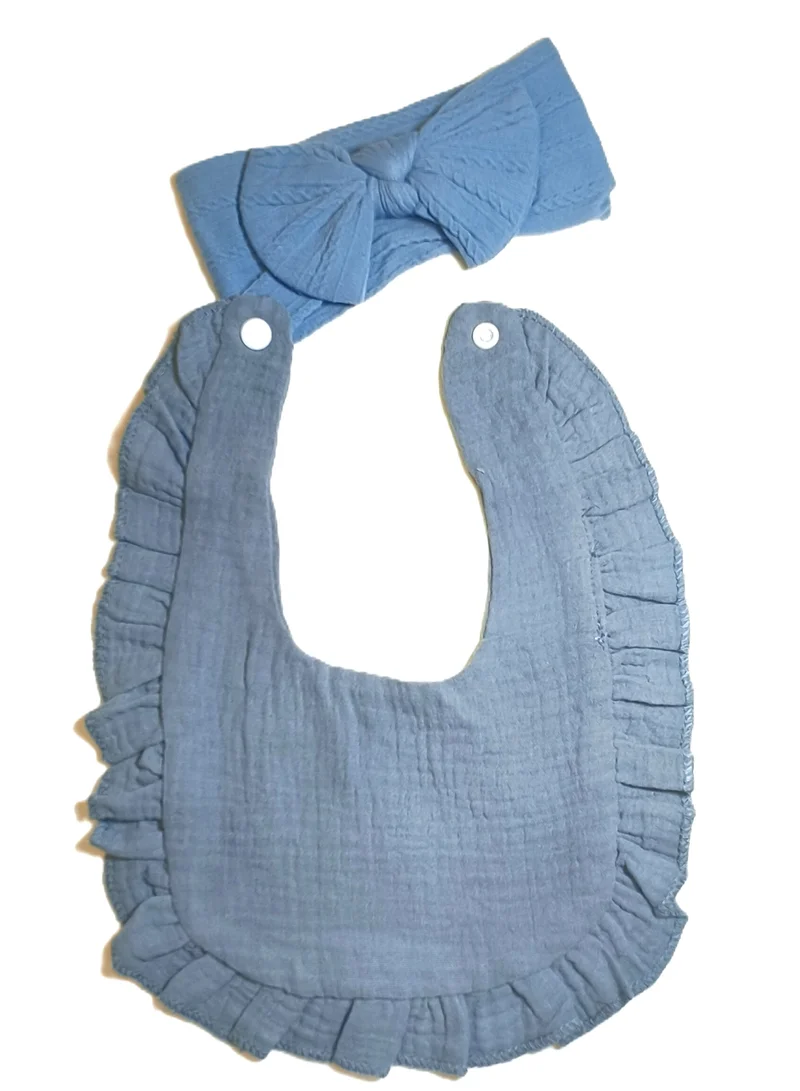 بيبي كلو Baby Girl Bib and Headband Set