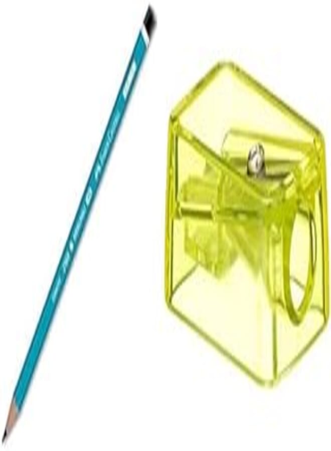 Faber-Castell Mercanli Triangle 2B Wood Pencil + Deli School Supplies Pencil Sharpener H034 - Assorted