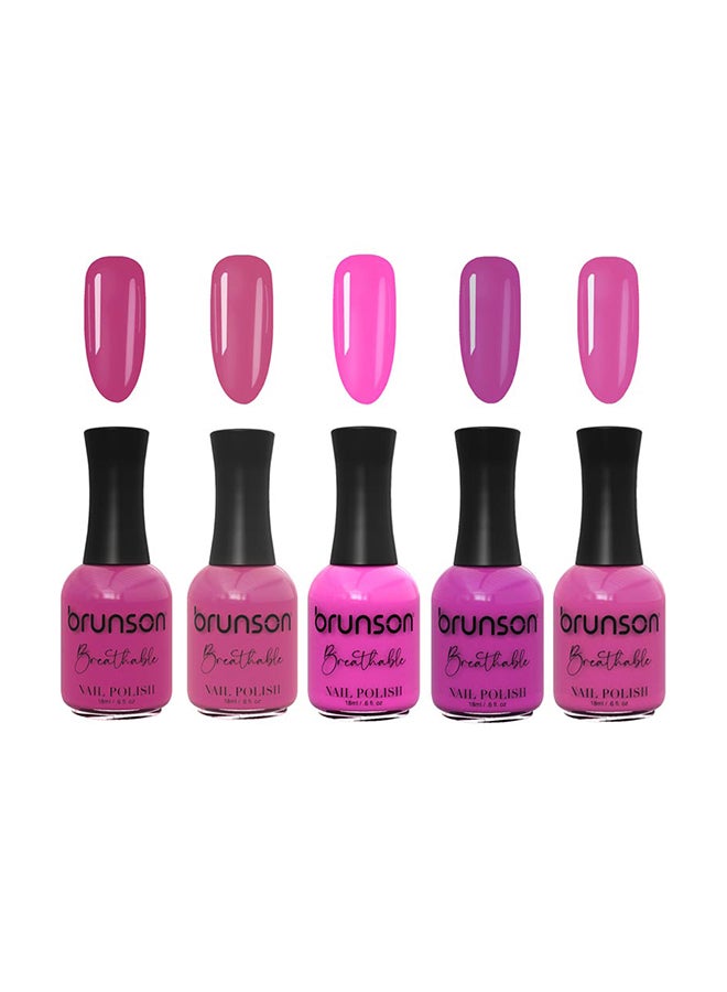 brunson طلاء أظافر قابل للتنفس طلاء أظافر حلال صديق للوضوء سريع الجفاف نباتي طويل الأمد وسهل التقشير 18 مل BTT