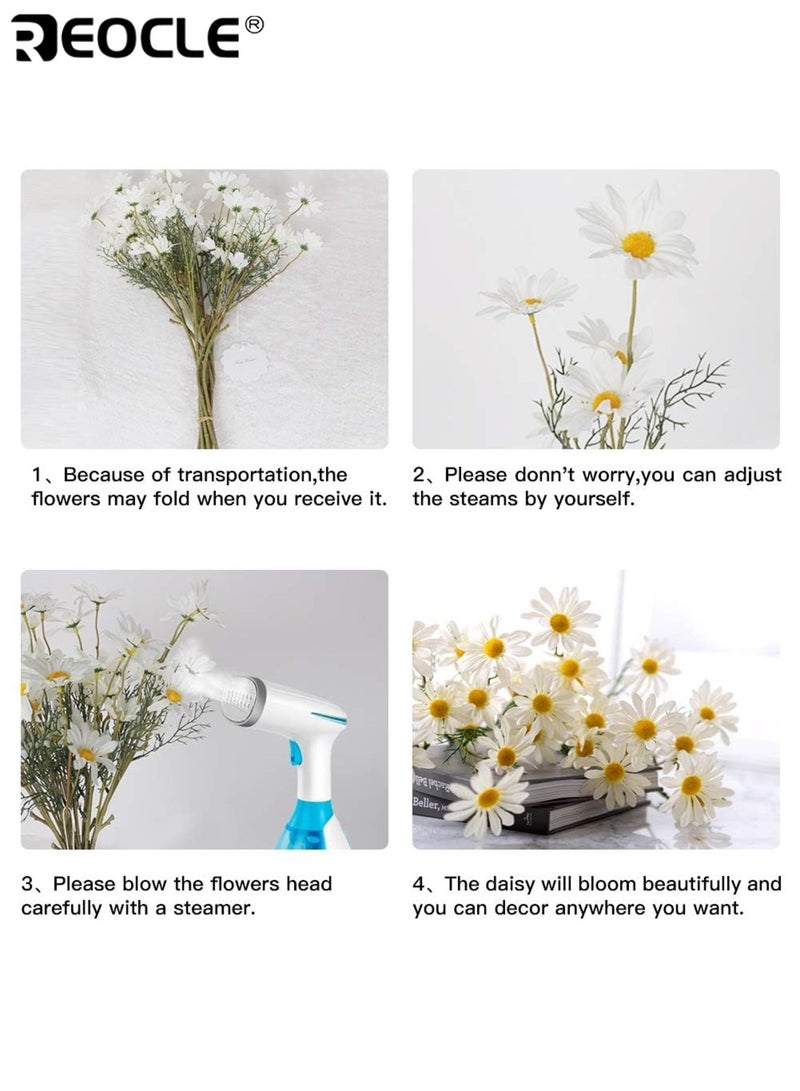 REOCLE 10PCS Artificial Cosmos Silk Flowers Plastic Gerber Daisy Floral Arrangements for Wedding Bouquets Table Centerpieces Home Kitchen Garden Party Decorations Realistic Looking Ideal for Families Decor Enthusiasts - Image 5