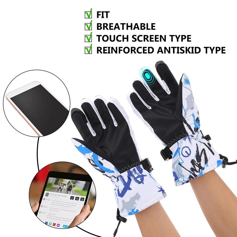 Thickened Touchscreen Ski Gloves Adjustable Wrist Strap Anti Skid Lightweight Comfortable Warm Winter Outdoor Sports Gear For Men Women - Image 4