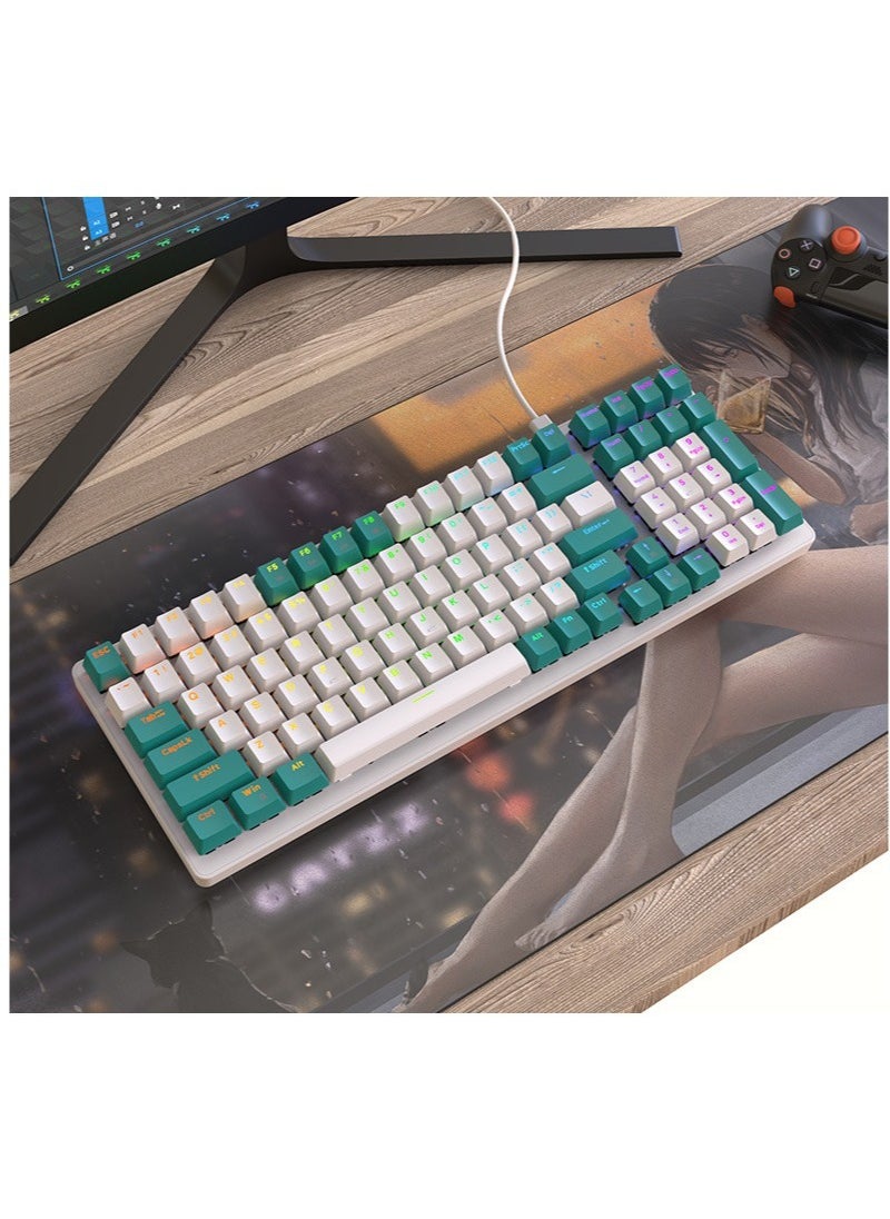 HXSJ - HXSJ K3 MECHANICAL KEYBOARD 100-KEY GAME CUSTOMIZED HOT-SWAPPABLE AXIS GAME COMPUTER KEYBOARD SUITABLE FOR SPOT - Image 1