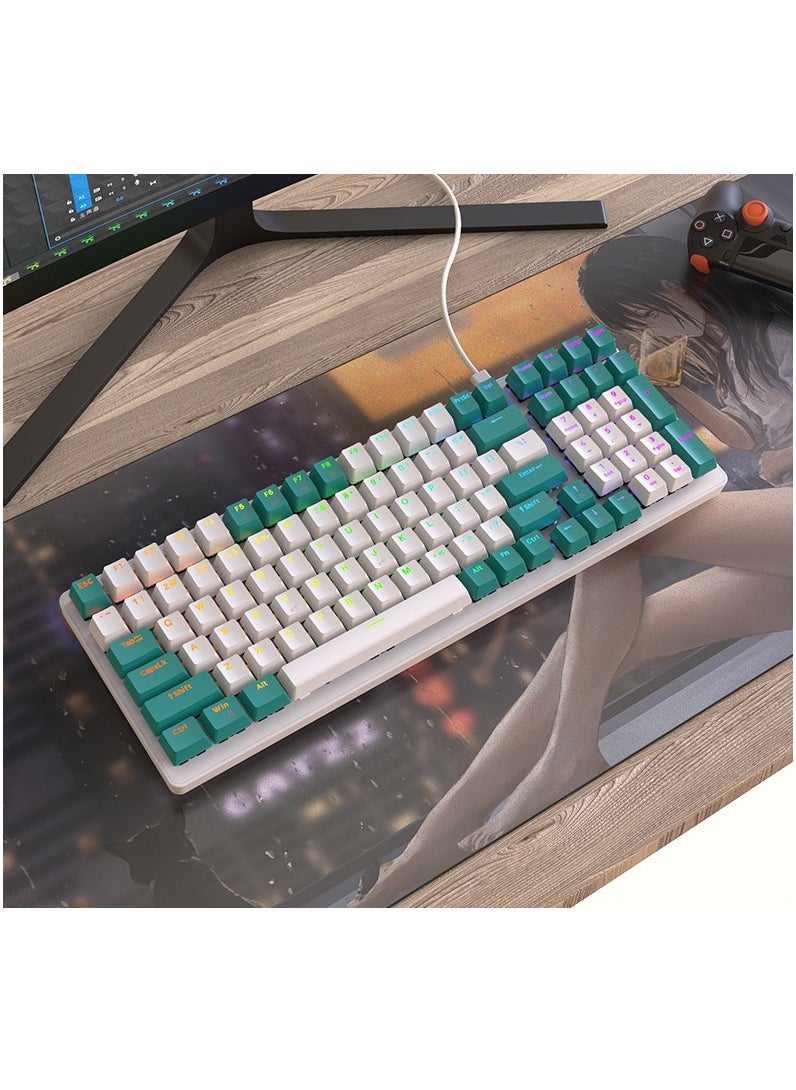 HXSJ - HXSJ K3 MECHANICAL KEYBOARD 100-KEY GAME CUSTOMIZED HOT-SWAPPABLE AXIS GAME COMPUTER KEYBOARD SUITABLE FOR SPOT - Image 1
