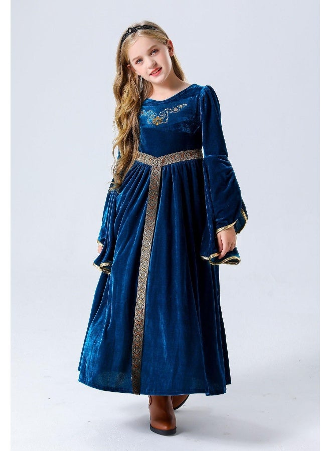 فستان رينيه مخصص للفتيات - ز dressesة أميرة من العصور الوسطى - زي رينيه للأطفال - فستان مهرجان هالوين - Image 3