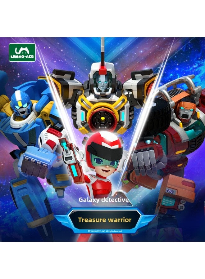 Tobao Warrior Galaxy Detective Series Broken Tiangang Wing Justice Special Police God Of War Deformation Robot Children's Toys-Color:Jin Hui Warrior 7737  - Image 2