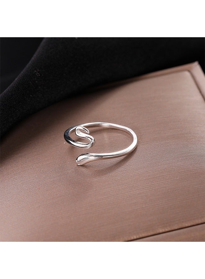HS Luxurious And Delicate Silver Ring Made With High Quality And Precision From S925 Sterling Silver In The Shape Of A Coiled Snake To Give A Wonderful Look To The Princess Who Deserves It - Image 4