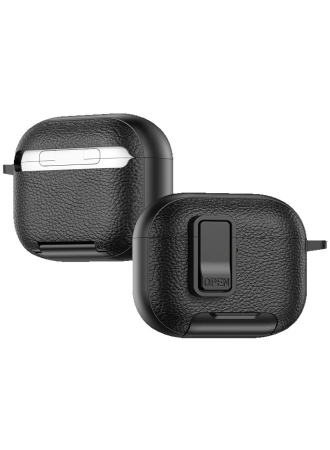 Protective Case Cover for for AirPods Pro 2/Pro with Phone Stand, Full Body Drop Protection Cover Automatic Snap Switch Lock Design with Carabiner Keychain Headphone Cases for AirPods Pro 2/Pro with Cleaner Kit and Keychain  - Image 2