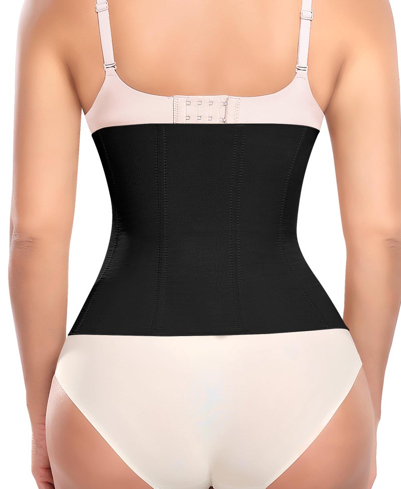 Werena Waist Trainer for Women Corset Shapewear Tummy Control Slimming Body Shaper Girdle Waist Cincher Belly Band(A# Black-5, Medium) - Image 2