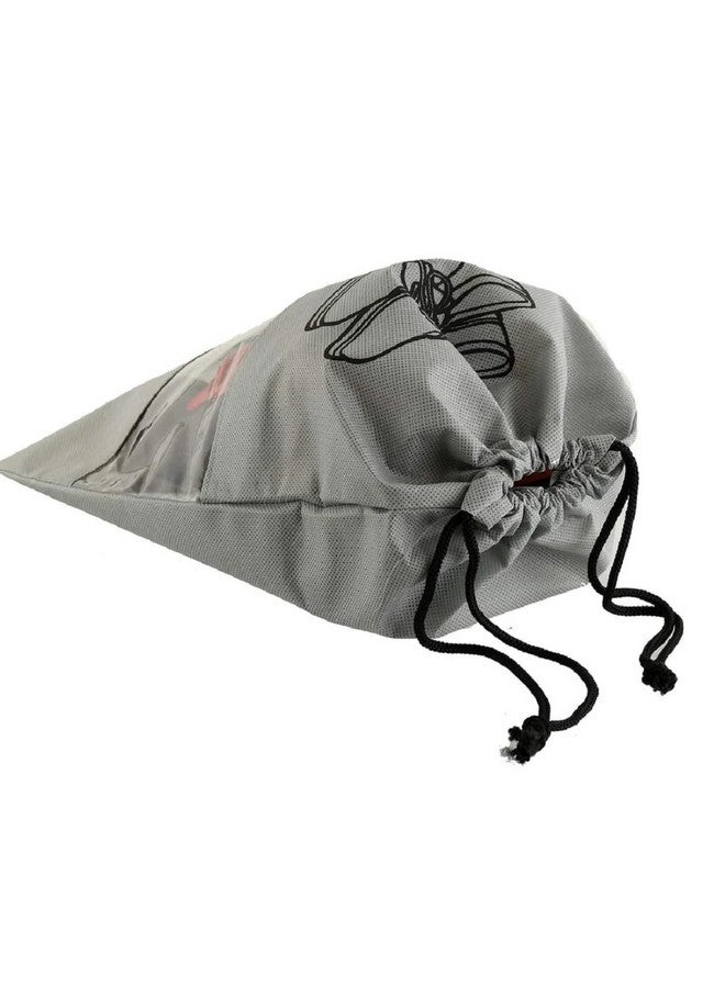 black sparrow black sparrow Shoe Cover for Traveling | Non Woven Drawstring Bag | Shoe Bags for Shoes, Slipper, Heels|Transparent Window | Pack of 6 Multicolor - Image 1