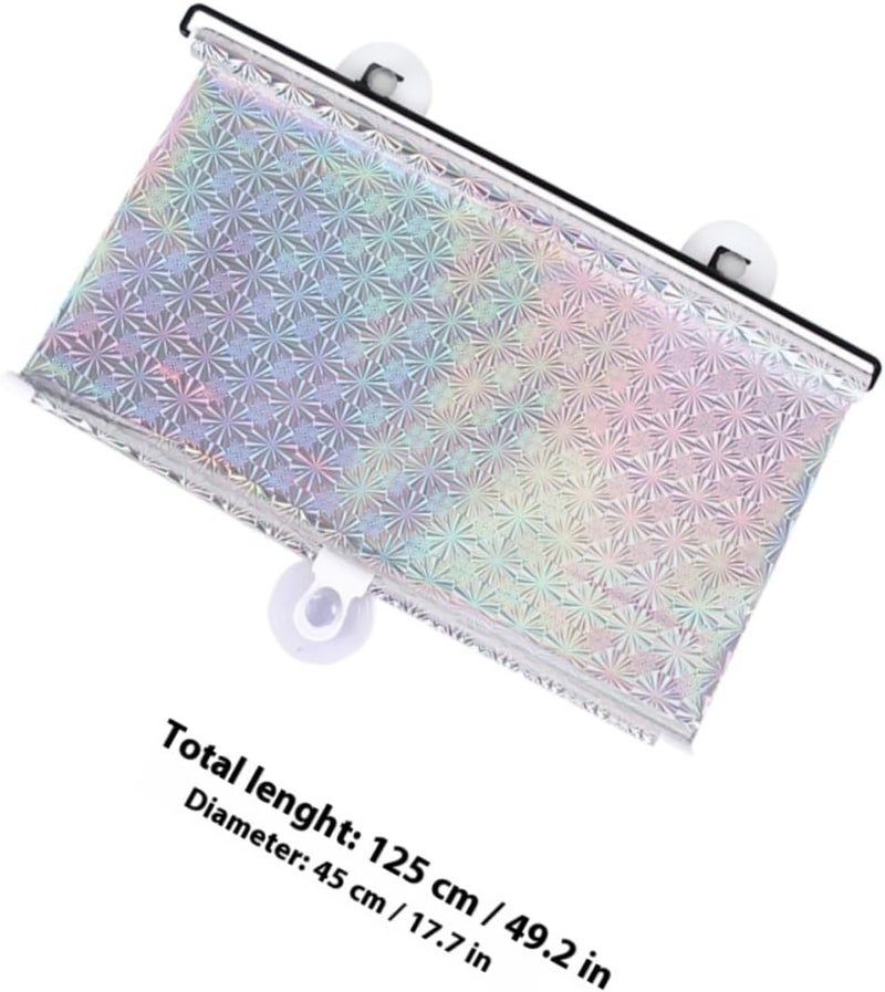 Wear resistant PRETYZOOM Vehicle Sun Shade Automatic Retractable Side Window Curtain Silver with Suction Cups Heat and Sunlight Protection for Car Cooling and Privacy Easy Installation and Storage Balanced structure - Image 2