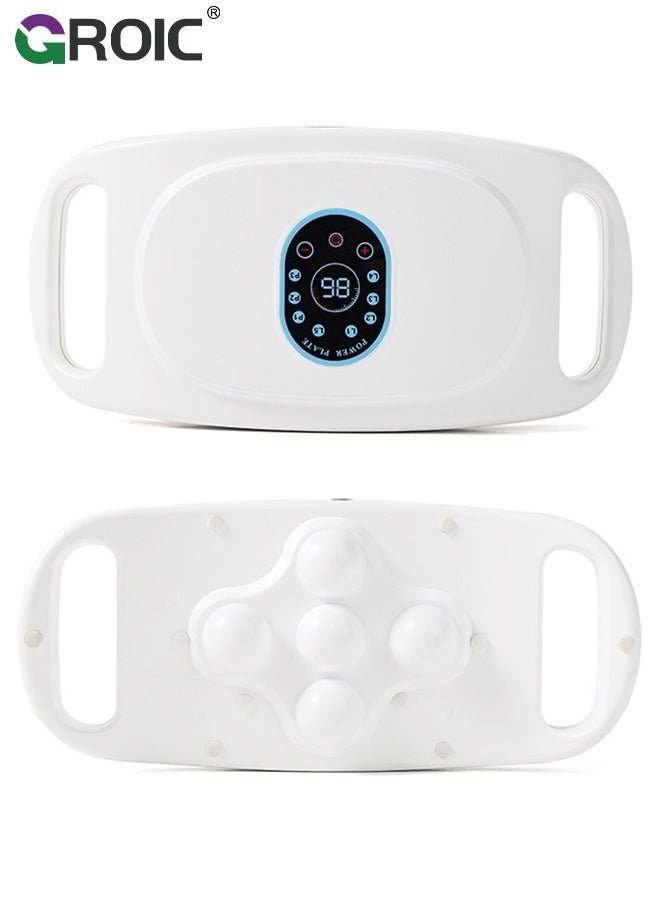 GROIC Slimming Belt, Abdominal Massager Portable Weight Loss Machine with 3 Massage Modes,Waist Vibration Massager for Period Cramps, Electric Waist Belt Device,Slimming Vibration Trainer(White) - Image 2