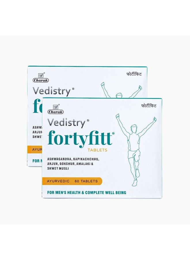 Charak Charak Fortyfitt Tablets For Men|Immunity, Vitality & Energy|Optimal Health Supplement For Men (4 Stripes, 60)  - Image 1