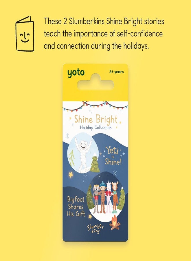 يوتو مجموعة YOTO Slumberkins، Shine Bright Holiday - بطاقة صوتية للأطفال للاستخدام مع مشغل الصوت ومشغل الصوت المصغر المتكامل، استماع تعليمي بدون شاشة مع وقت لعب ممتع، وقت النوم والسفر، للأعمار من 3 سنوات فما فوق - Image 2