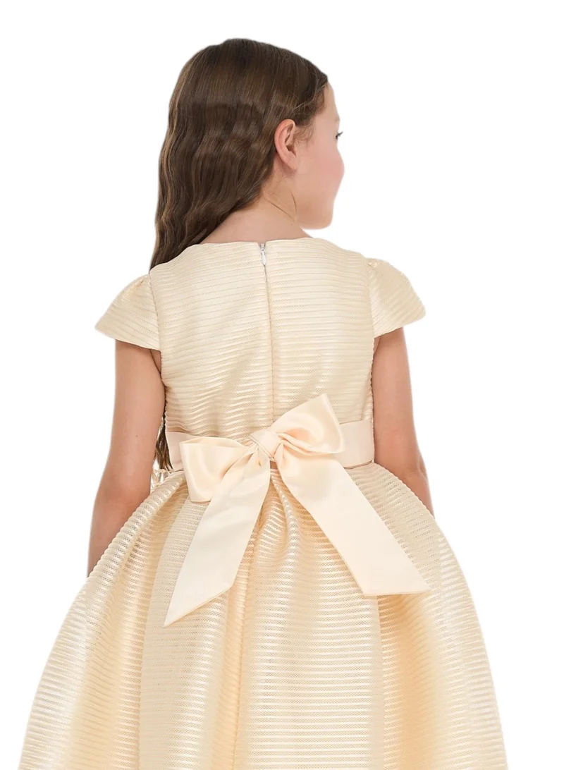 victor and jane Floral Appliqué Dress