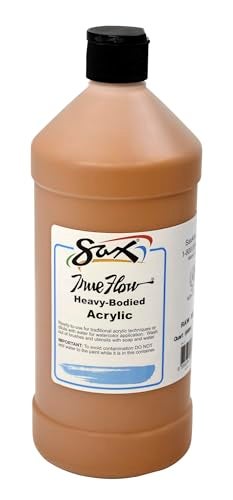 Sax Heavy Body Acrylic Paint for School and Arts and Crafts Use, Raw Sienna, 1 Quart - Image 1