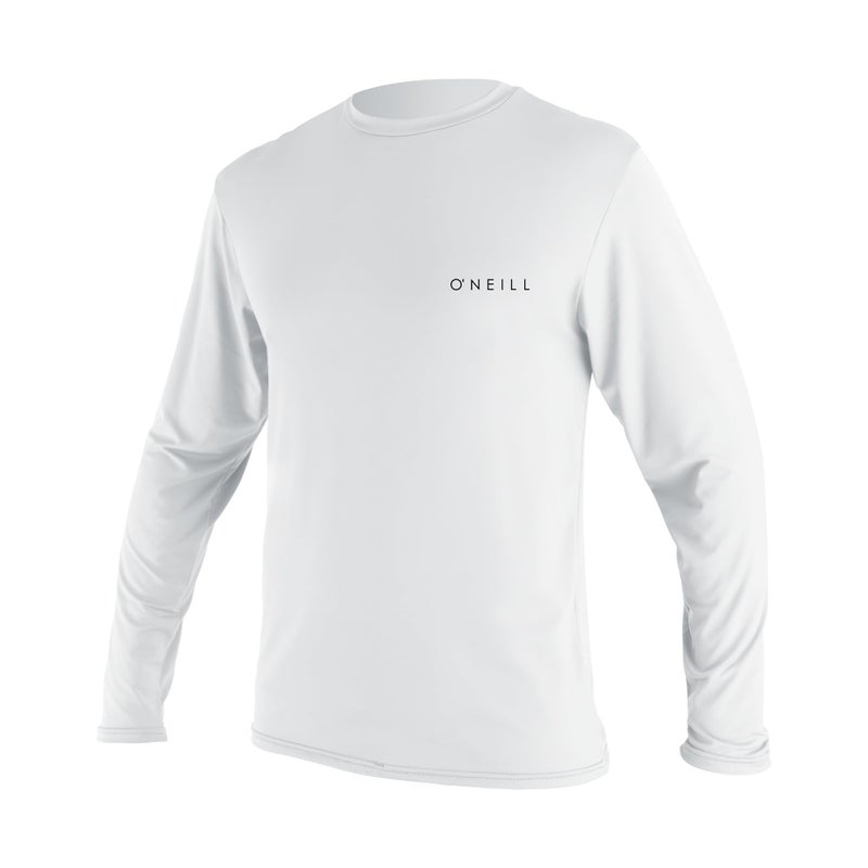 O'NEILL ONeill Mens Basic Skins Long Sleeve Sun Shirt UPF 30 Sun and Rash Protection for Surfing and All Outdoor Activities White Large - Image 2