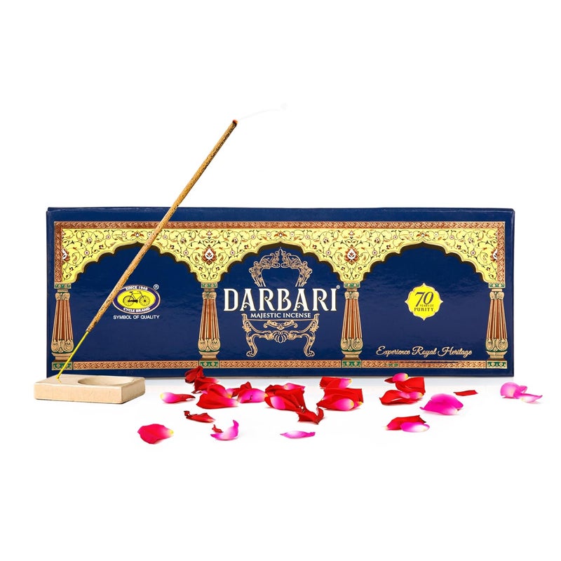 CYCLE Cycle Pure Darbari Incense Sticks 2 Fragrances per Pack 24 Incense Sticks Floral Sandal Natural Fragrance for Special Occasions  - Image 1