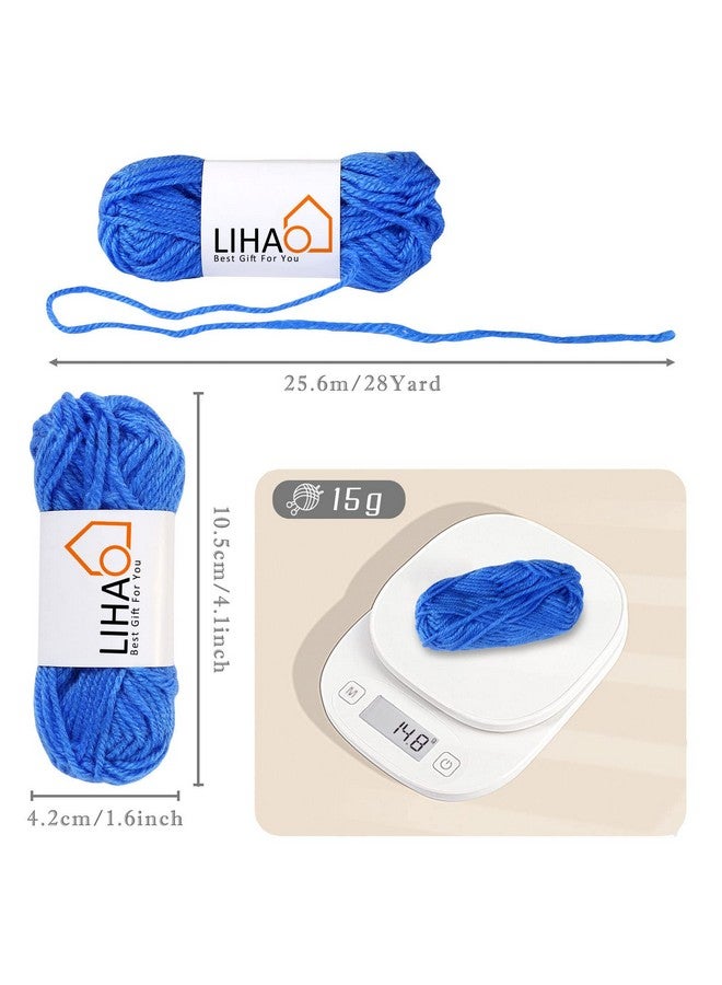 LIHAO 24 Acrylic Yarn Skeins For Knitting Mini Yarn Assorted Colors For Crochet Crafts Diy Gift 100% Acrylic 15G - Image 2