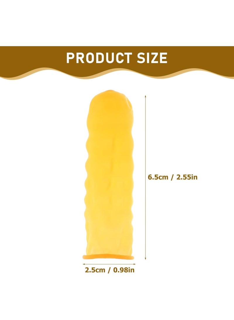 100Pcs Rubber Finger, Protectors Nitrile Anti-Static Finger Cots Finger Protection Sleeves Silicone Finger Cover Latex Finger Cots Reusable Joint Protection Sleeves Finger - Image 4