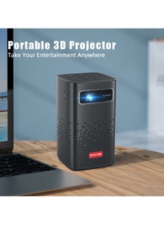 باينتيك جهاز عرض BYINTEK Mini Projector ثلاثي الأبعاد، جهاز عرض DLP محمول يعمل بالبطارية P20 بتقنية HD وواي فاي، يدعم 4K، نظام تشغيل Android 9.0، شاشة لاسلكية للهواتف الذكية، مع حامل ثلاثي القوائم وحقيبة  - Image 4