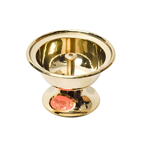 Bhimonee Decor | Pure Brass Pyalla Nanda Deep | Deepak | Diya for Pooja Purposes | 2.4 Inches | 170 gm | Traditional Brass Diya for Spiritual & Home Décor - Image 2
