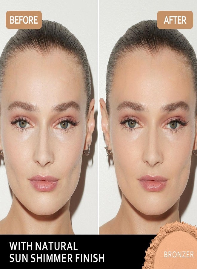 إف في بودرة برونزية من إف في، تدوم طويلاً، مقاومة للماء وقابلة للتكثيف، تمنحكِ إطلالة برونزية حريرية، لمسة نهائية متوهجة كبشرة الشمس، خالية من التلك، برونزر، 0.28 أونصة - Image 2