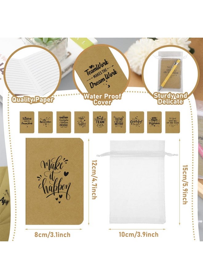 Teling - 18 Set Employee Appreciation Gifts 54 Employee Appreciation Mini Notepads Ballpoint Pens And Organza Bag Inspirational Gifts For Staff Coworkers Team Teachers Nurses Positive Office Supply Bulk - Image 1