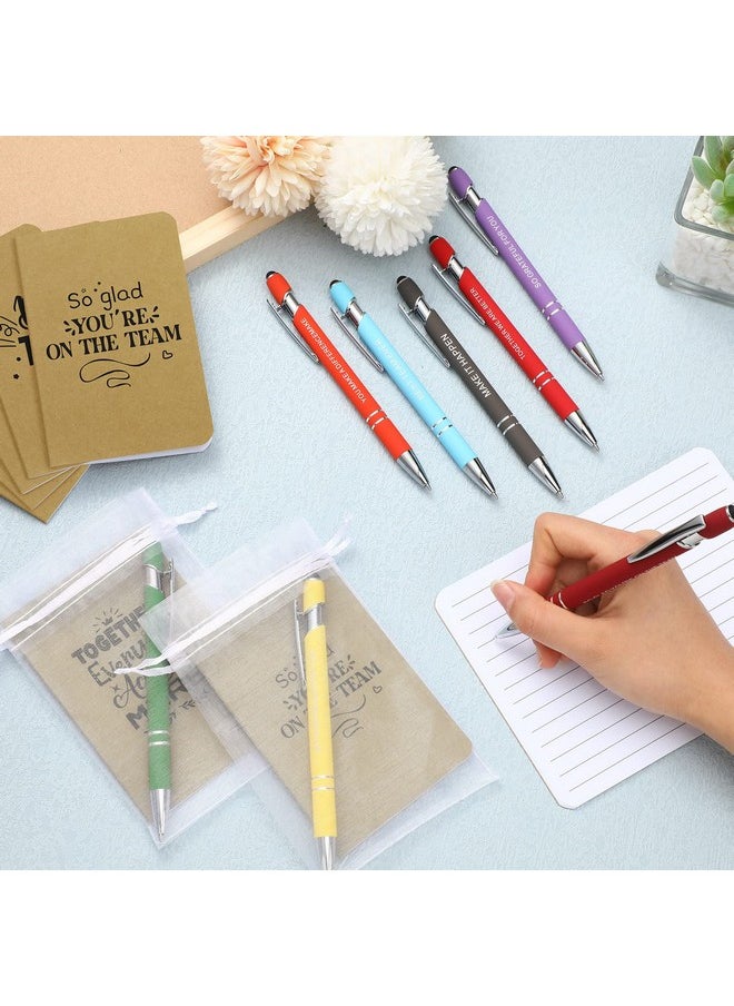 Teling - 18 Set Employee Appreciation Gifts 54 Employee Appreciation Mini Notepads Ballpoint Pens And Organza Bag Inspirational Gifts For Staff Coworkers Team Teachers Nurses Positive Office Supply Bulk - Image 1
