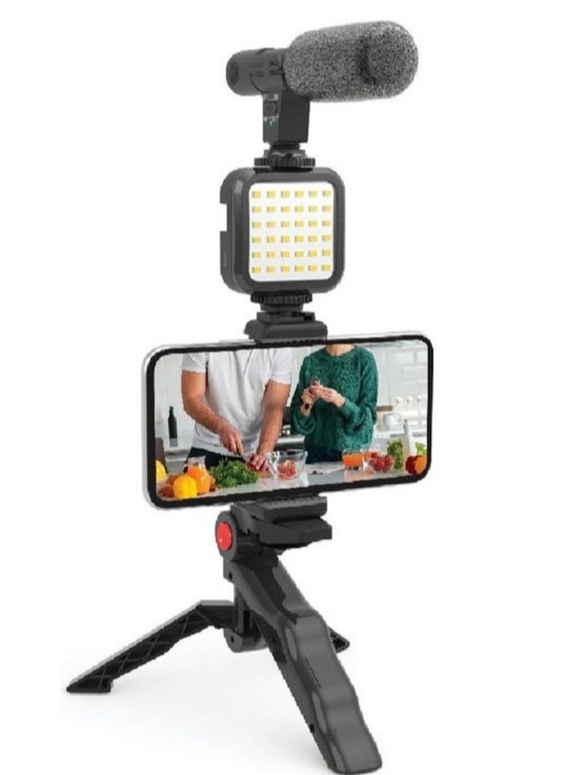 ELTRAZONE Smartphone Vlogging Kit With Tripod Stand Black  - Image 1
