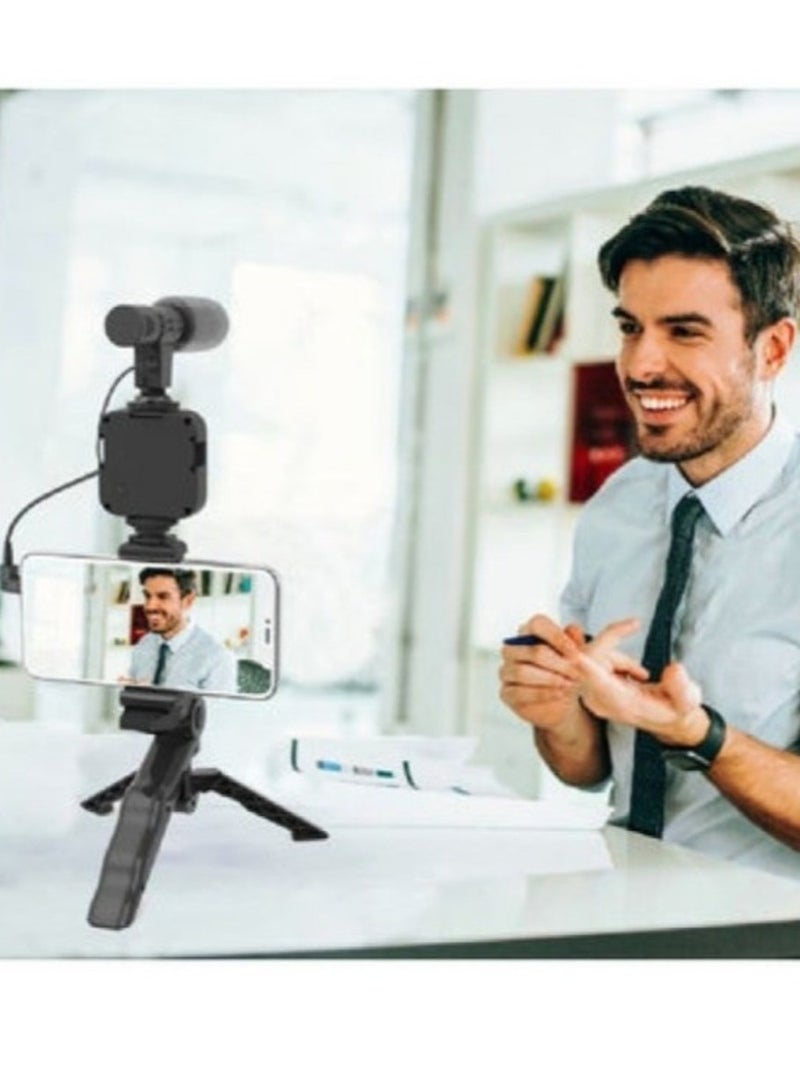 ELTRAZONE Smartphone Vlogging Kit With Tripod Stand Black  - Image 3